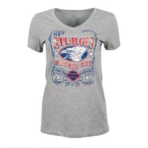 NWT Harley-Davidson Rally Eagle Label Heather Grey T-Shirt Sturgis Rally 2021